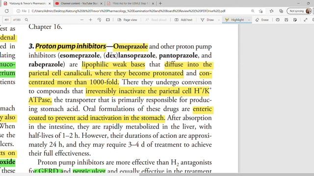 Treatment of APD. Katzung pharmacology review. GIT. смотреть онлайн