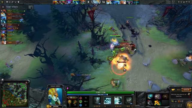 Dota 2 - MidOne Mid Naga Siren Full Match : Super Farmer Ranked Match Gameplay смотреть онлайн
