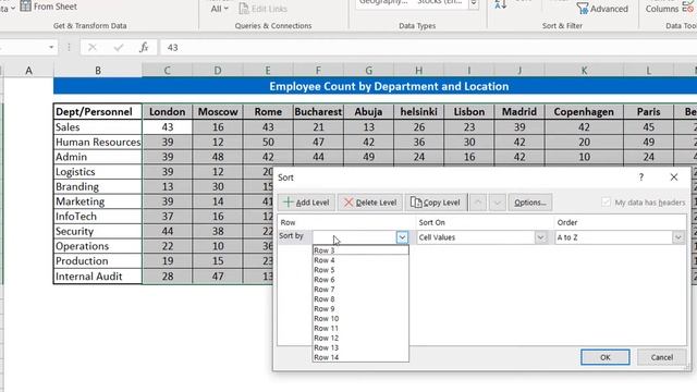 Sort Horizontally, from Left to Right (Excel) смотреть онлайн