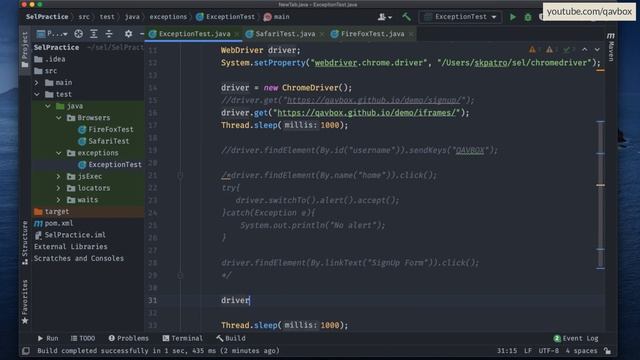 Selenium Java Exceptions | StaleElementReferenceException смотреть онлайн