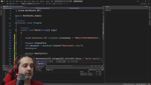 Getting Started - Xceed Workbooks for .NET смотреть онлайн