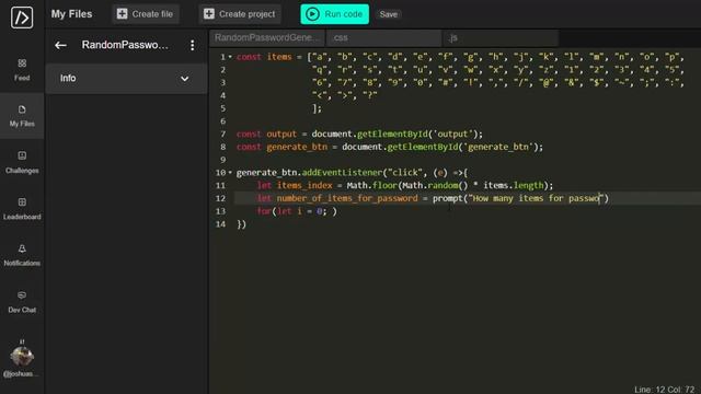 HTML Programming Tutorial EP:25 Password Generator & remove commas from array | Joshua's Programmin смотреть онлайн