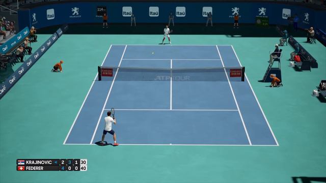 F.Krajinovic vs R.Federer | ATP Miami Open Live Gameplay смотреть онлайн
