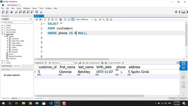 11 The IS NULL Operator смотреть онлайн