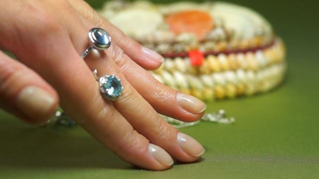 Мои серебряные украшения с топазом и аквамарином. смотреть онлайн