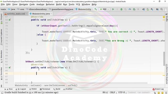 How to create a Guess the word App in Android by using Java Part 4 | Word Shuffle Logic. смотреть онлайн
