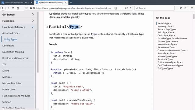 Tipos de utilidad en TypeScript смотреть онлайн