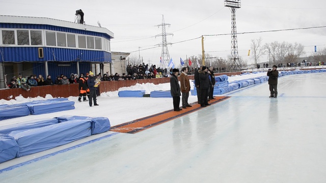 Открытие Чемпионата,представление участников.Ice Speedway.Суперлига.Команды.2014. смотреть онлайн