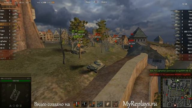 WOT: Химмельсдорф - ИС-3 - 2 фрага смотреть онлайн