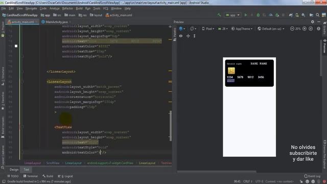 6. CardView en ScrollView vertical y ScrollView horizontal смотреть онлайн