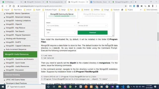 Mongo DB- installation part -1 смотреть онлайн