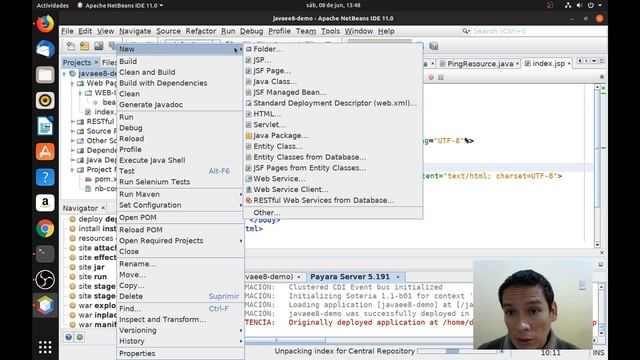 Creando una aplicación Jakarta EE 8 desde un Arquetipo Maven смотреть онлайн