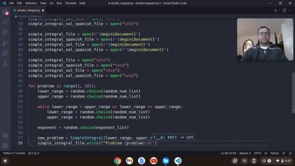 LaTeX, Python, VS Code, and Simple Integrals!