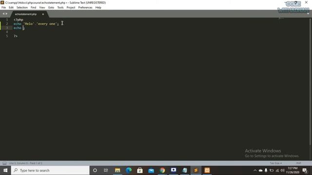 Echo & Print Statement In PHP | CodeWithAdnan смотреть онлайн