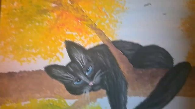 Картины Кот осенний и Закат моря с лошадьми. смотреть онлайн