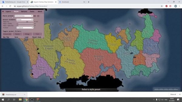 How to use Pretty Fantasy style for Azgaar's Fantasy Map Generator