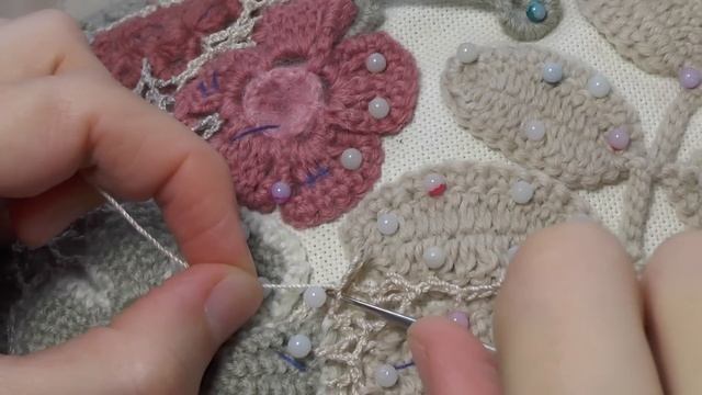Сетка в ирландском кружеве.Как соединять мотивы. Ирландское кружево. Irish lace. irish crochet. смотреть онлайн