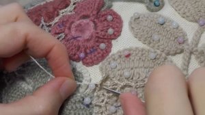 Сетка в ирландском кружеве.Как соединять мотивы. Ирландское кружево. Irish lace. irish crochet.