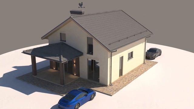 Проект 150 м2 мансардного дома с 4 спальнями и террасой из кирпича смотреть онлайн