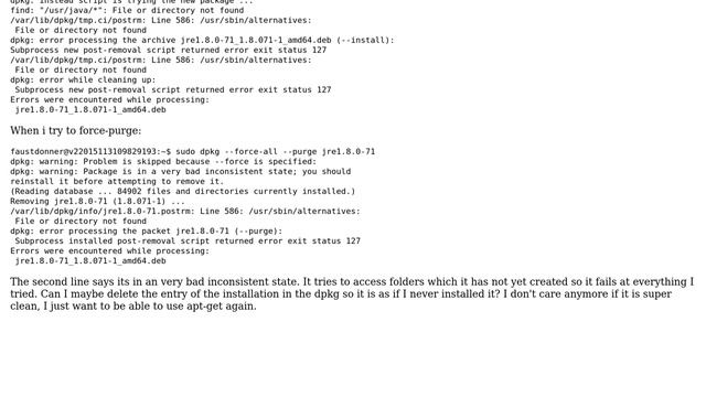get rid of Half-installed java installation on ubuntu смотреть онлайн