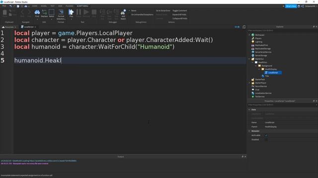 How to make a Health Bar Gui in Roblox Studio смотреть онлайн