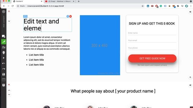 How to import open templates in Bootstrap Builder X смотреть онлайн