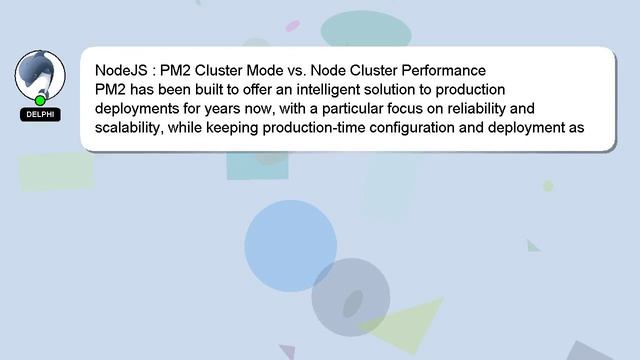 NodeJS : PM2 Cluster Mode Vs. Node Cluster Performance