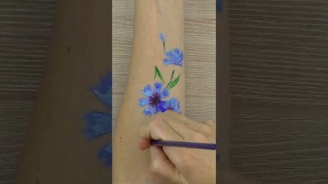 ?Аквагрим Васильки от Ольги Франк?#аквагрим #faceart #bodyart смотреть онлайн