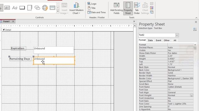 How to calculate the remaining days using datediff on your Form in Microsoft Access using VBA смотреть онлайн