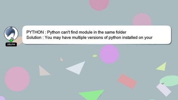 PYTHON : Python can't find module in the same folder