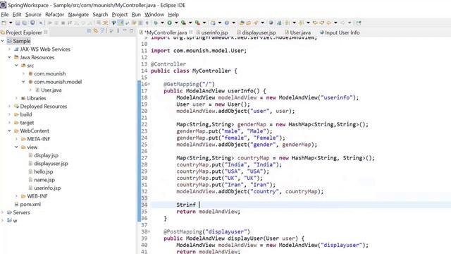 SpringMVC JSTL Form Tag Creating a Contact Form смотреть онлайн
