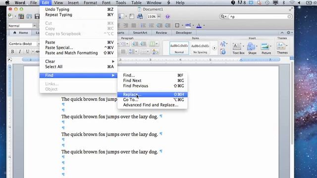 How to Replace the Carriage Returns in Microsoft Word : Microsoft Office & Photoshop смотреть онлайн