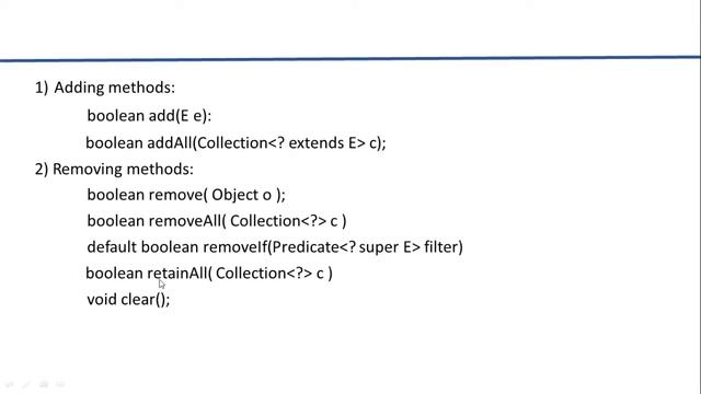 Collection Interface in java смотреть онлайн