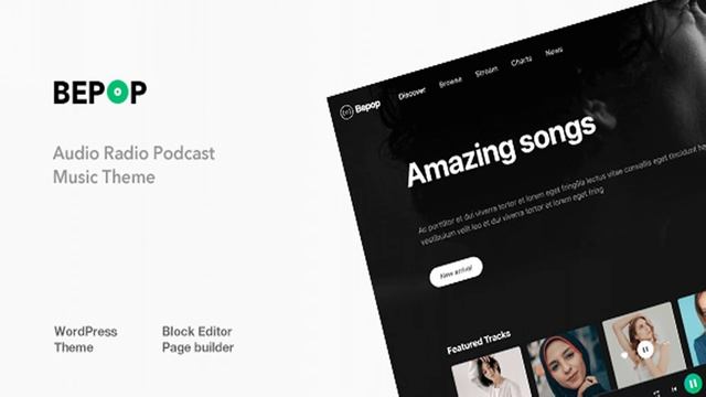 Bepop - Non-stop Music WordPress Theme | Themeforest Website Templates and Themes смотреть онлайн