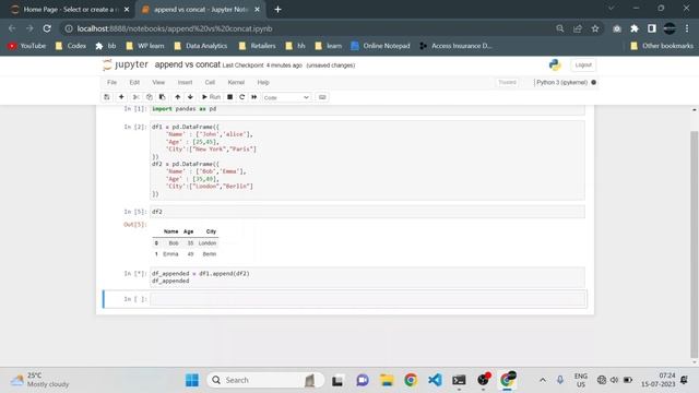 Pandas Append() and Concat() Functions with Example in Python | Pandas Tutorial in HINDI DevDuniy смотреть онлайн