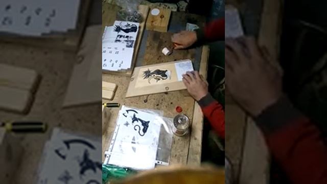 перенос рисунка с бумаги на дерево с ацетоном за 5-ть минут