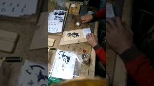 перенос рисунка с бумаги на дерево с ацетоном за 5-ть минут