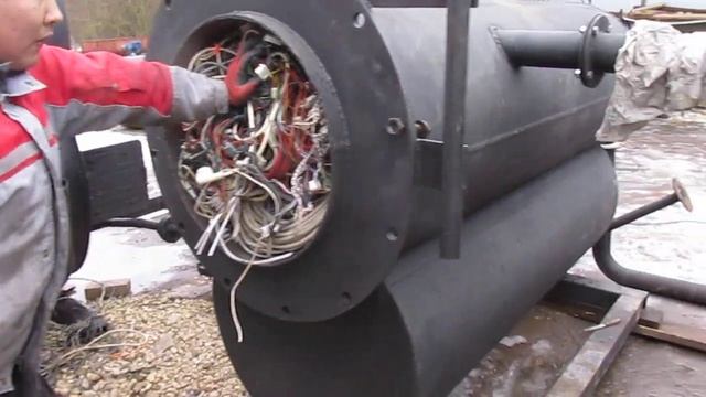 Загрузка установки 0.5 куба по переработке мелких проводов, в основном автомобильных. смотреть онлайн