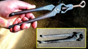 БЫСТРО и ПРОСТО: Кузнечные Клещи своими руками из слесарных, незаменимый инструмент кузнеца в кузне