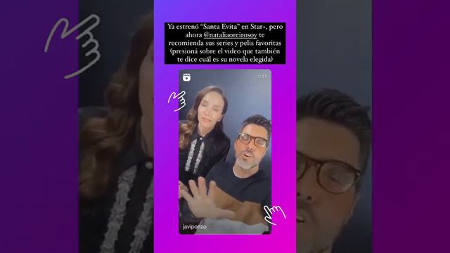 Promo Natalia Oreiro junto a Javi Ponzo recomienda sus series y películas favoritas смотреть онлайн