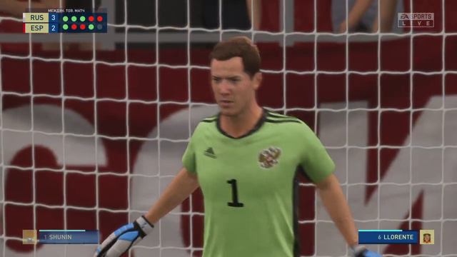 Серия пенальти Испания-Россия ЧМ2018 (FIFA 21)