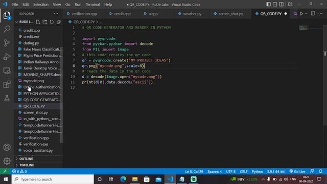 QR Code Generator and Reader Using Python | Python Project смотреть онлайн