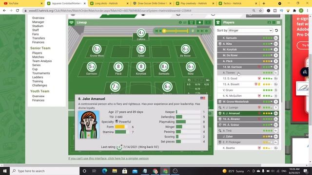 Hattrick Pre Match Analysis - Win games following these tips (Against Play Creatively tactic) смотреть онлайн