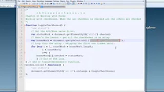 Learn JavaScript With Me - Forms 2 - querySelectorAll with checkboxes - Ch10 HD Video - Tutorial смотреть онлайн