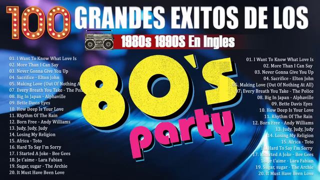 Grandes Exitos De Los 80 En Ingles  - Música De Los 1980s En Ingles   Retromix 80 Y 90 En Inglés