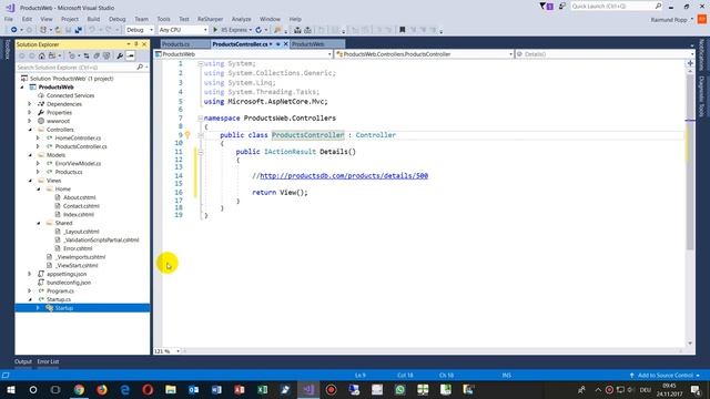 #1: Example Show 1 Product Page with Model Controller View ? ASP.Net Core2 MVC смотреть онлайн