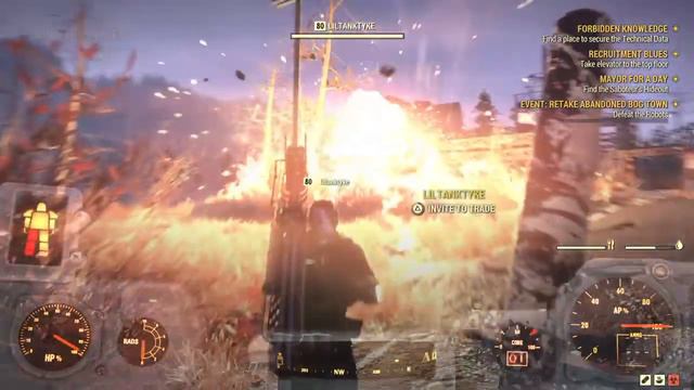 Fallout 76 2 v 1 PvP - base attacked - high level players - rage quit смотреть онлайн