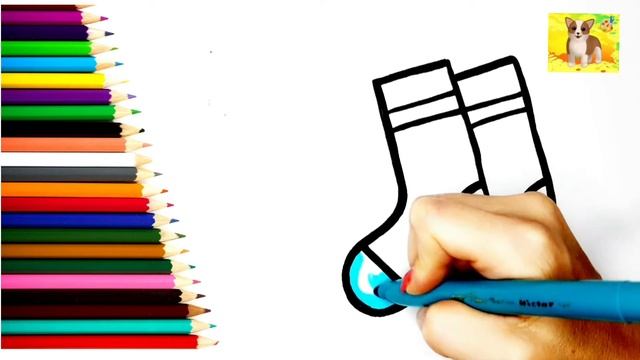 Как нарисовать НОСКИ.Простые рисунки НОСКИ#милыерисунки# смотреть онлайн