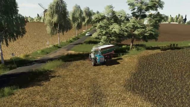 FS19 |Карта Kolonia 1990| Перевозка тюков ЮМЗ-6КЛ, внесение удобрений Т-150К, пахота поля К-744Р2 смотреть онлайн