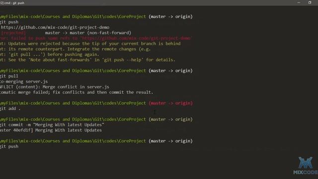 16 - push , pull and clone - Git Version Control System смотреть онлайн